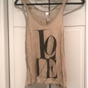 BEIGE LOVE TANK TOP